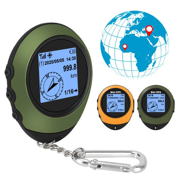 Mini GPS Tourist Navigator: Handheld with Buckle Compass and Satellite Capabilities for Forest Exploration